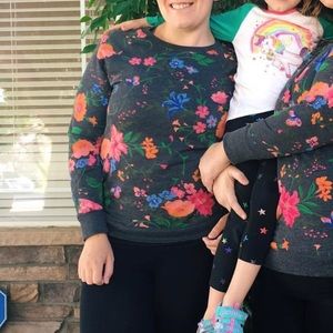 Floral sweatshirt, extremely comfortable and soft!